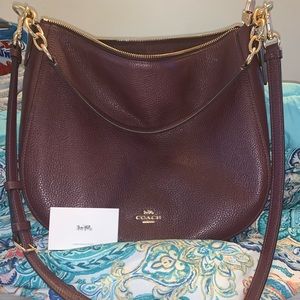 NWOT Oxblood Coach Hobo Bag